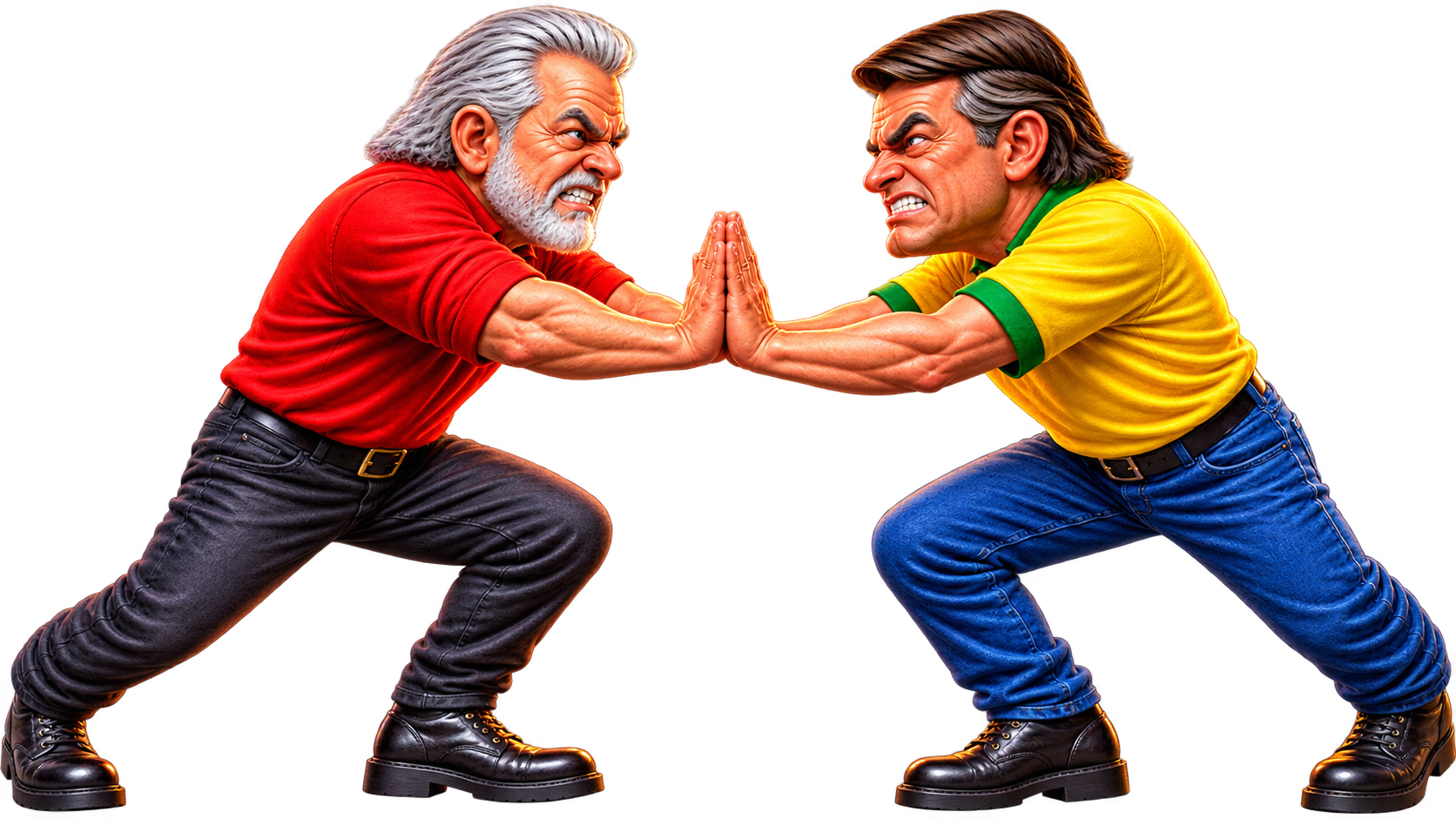 Competidores em batalha